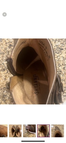 Shyanne Brown Leather Low Western Boots Brown Women's Size 9 - Foto 12 di 13