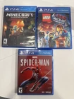 PS4 Game Bundle – Minecraft: PlayStation 4 Edition, LEGO  & Marvel’s Spider-Man