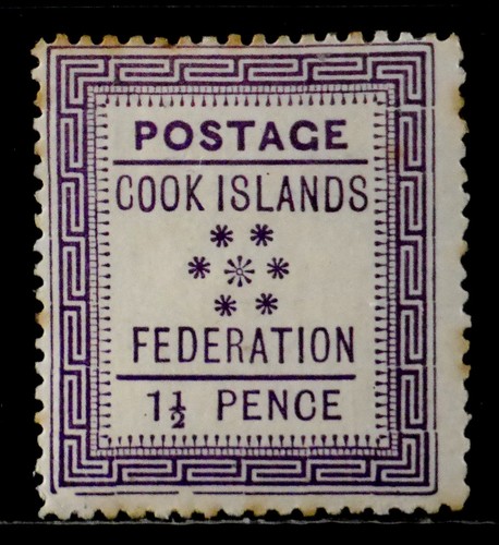 COOK IS., BRITISH:1892 CLASSIC ERA STAMP UNUSED SCOTT #6 CV $50 SOUND - 第 1/1 張圖片