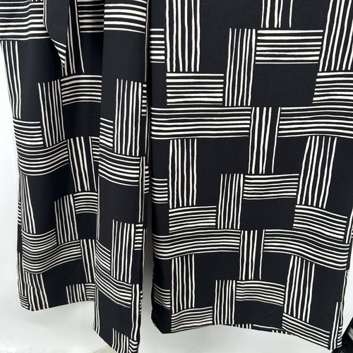 NEW Ann Taylor Black White Print Jumpsuit Wide Leg Belted Contemporary Size XXL - Picture 5 of 11