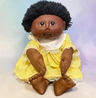 VTG 1984 African American MN Thomas Cabbage Patch Doll 18” Yarn Hair
