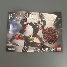LEGO BIONICLE GLATORIAN - SKRAL - 8978 - COMPLETE MANUAL + BOX