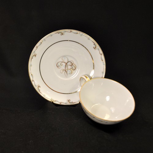 Noritake Set of 3 Cups & Saucers Esteem #5404 Esquire Japan 1953-1960 MCM w/Gold - Picture 9 of 24