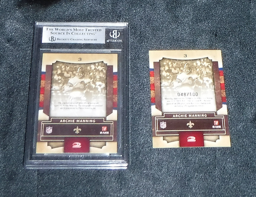 2009 Contenders Legendary Contenders Autos Archie Manning Auto BGS 9 Gold 48/100 - Bild 2 von 2