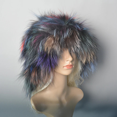 Snow Party Cap Beanies Caps Women Genuine Furry Warm Real Fox Farm Fur Hats - Picture 11 of 32