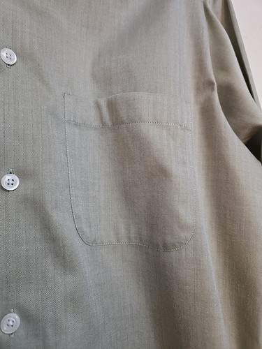 Joseph Abboud grün ohne Falten Kleid Shirt 16 34/35 bügelfrei gebraucht, in einwandfreiem Zustand - Bild 7 von 14