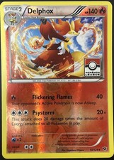 Delphox 13/124 Fates Collide League Promo Reverse Holo Pokemon Card VLP