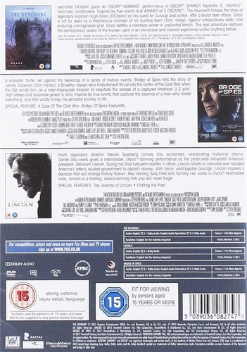 REVENANT, THE / LINCOLN / BRIDGE OF SPIES (DVD) - Picture 2 of 2