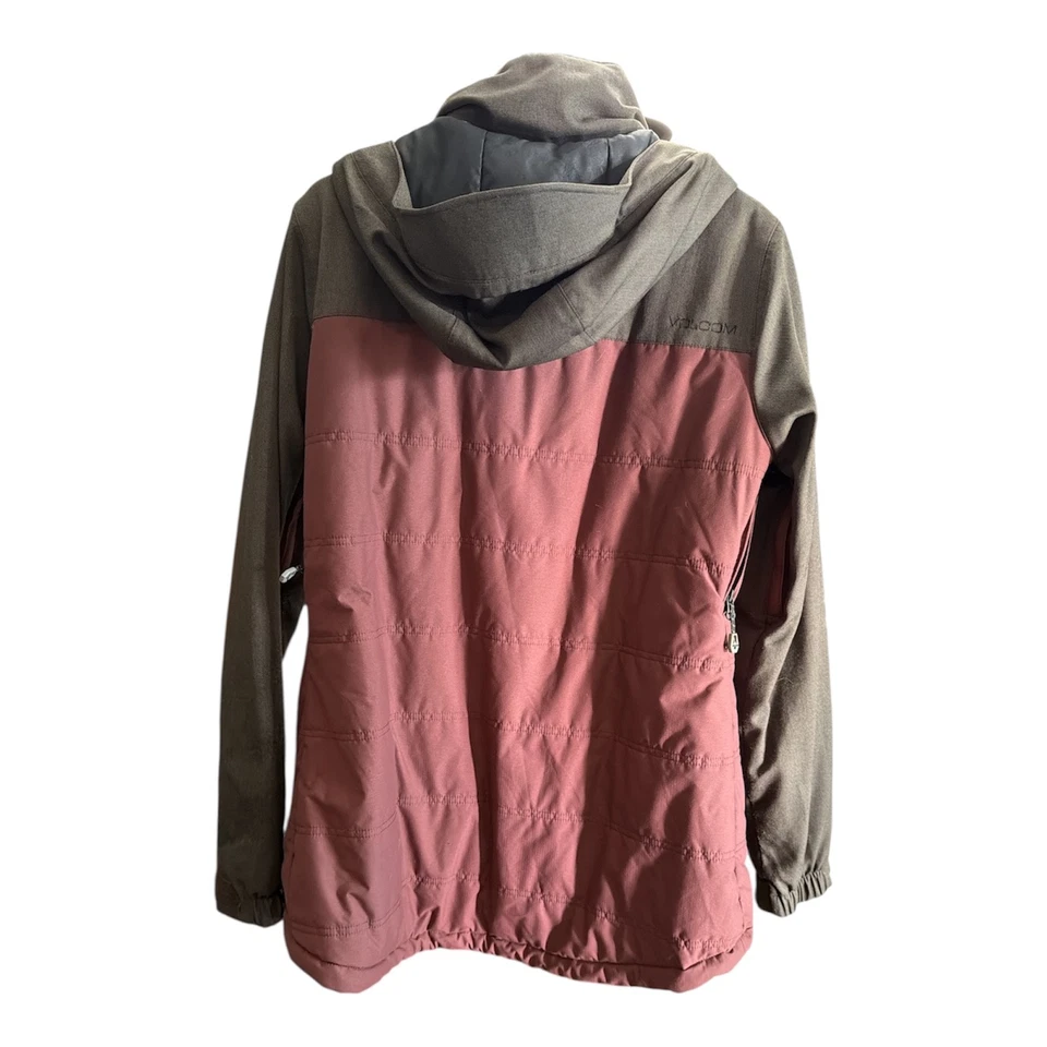 Volcom сноуборда женская куртка большой серый/бордовый - Изображение 2 из 4