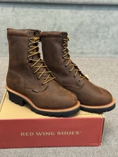 RED WING #4417 LoggerMax 9 Inch Steel Toe Insulated Waterproof Boot SIZE 10EE