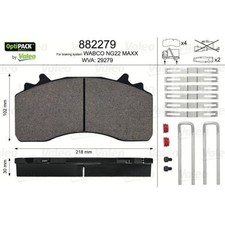 882279 VALEO Bremsbelagsatz, Scheibenbremse OPTIPACK