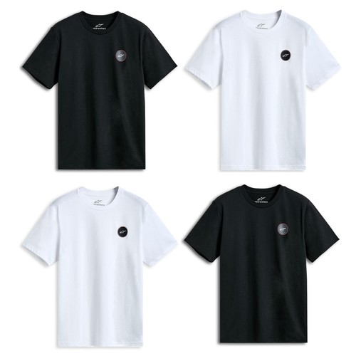 Alpinestars Dot Carbon CSF Motorcycle Tee Regular Fit T-Shirt Black White - Picture 1 of 5