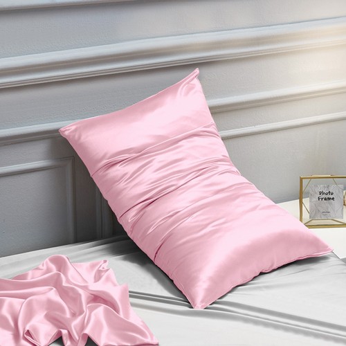 Pillowcase Standard Queen King CK Size - Glazed Satin - 2 Pack - Ultra Luxury - Picture 21 of 65