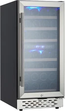 Freestanding Wine Cellars 15 Inch, Smart Wine Cooler Refrigerator with Wifi, Und