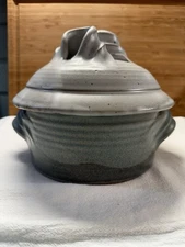 Handmade Studio Pottery Lidded Casserole Dish – Signed “Litsen” Stoneware