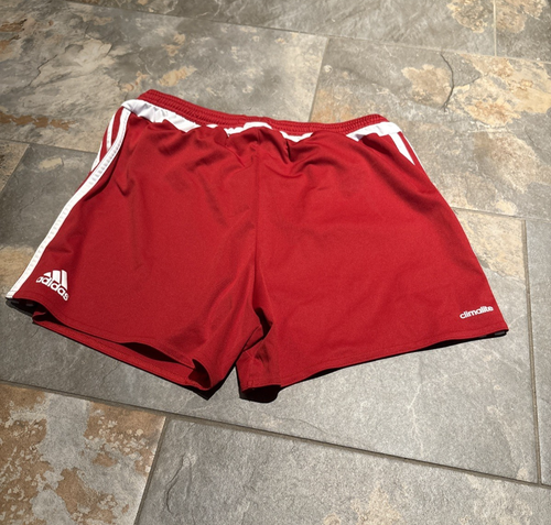 Pantalones Cortos Adidas ClimaCool ROJOS con Tres Rayas Cintura Elástica Para Mujer Talla Pequeña - Imagen 3 de 8
