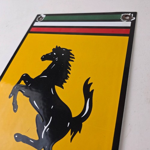 Vintage Ferrari Sign - Italian Race Car Porcelain Auto Gas Station Sign - Picture 11 of 14