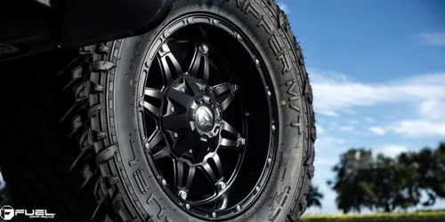 17 BLACK FUEL WHEELS RIMS FITS F-150 F150 HOSTAGE 17X8.5 - Picture 5 of 7