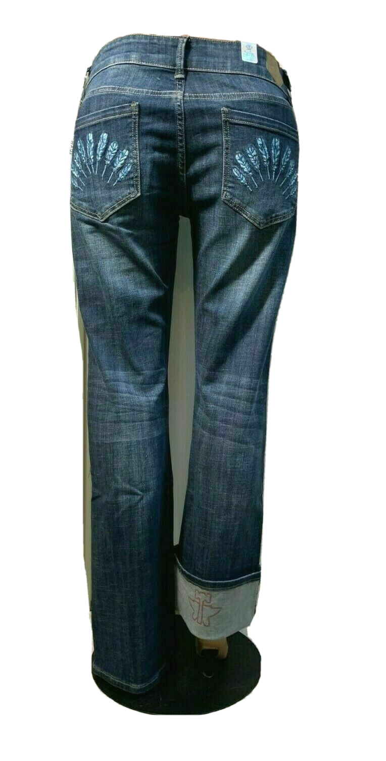 Tin Haul Size 32 X 33 Dolly Celebrity Jean w/Emb Feather Pockets eBay