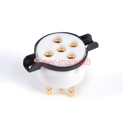 6pc Gold Teflons Tube Socket 5Pin B4 B5 PX25 PX4 RE084 RGN1064 Valve - Picture 2 of 6
