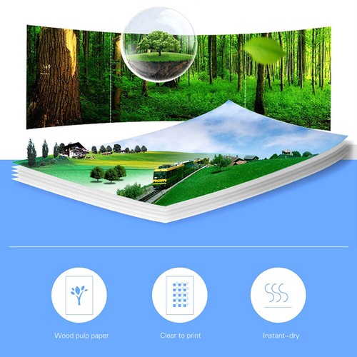 4R Glossy Adhesive Photo Paper Clearly Waterproof Color Inkjet Printer Quick-Dry - Picture 2 of 10