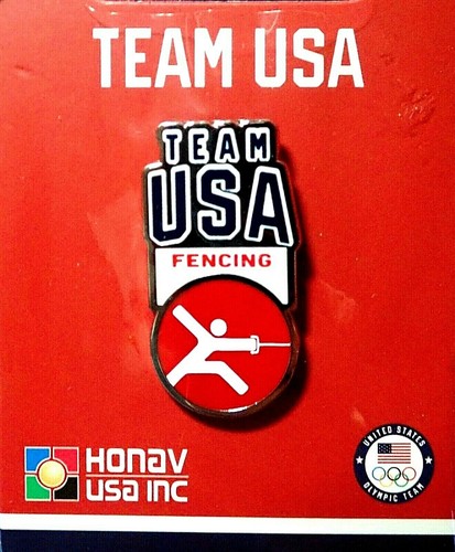 USA TEAM FENCING VENUE OLYMPIC GAMES COLLECTOR PIN BADGE  2024 PARIS 2028