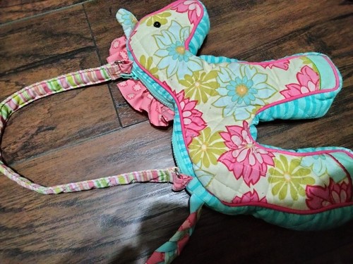 Flower Power Horse Girls Purse Cuddle Toys Douglas Co Sassy Pet Saks Pink Bag - Picture 3 of 10
