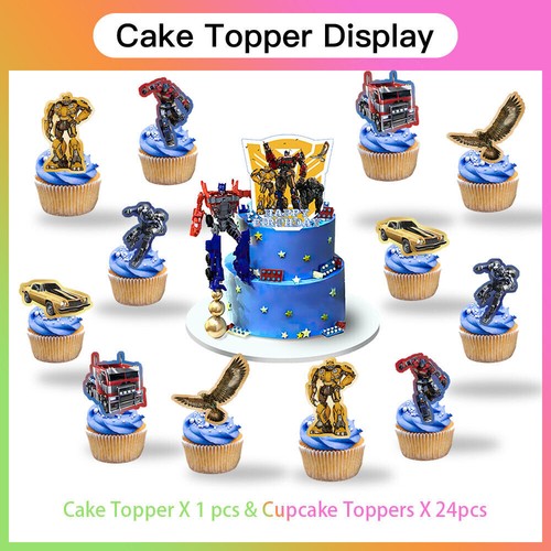 Transformers Rise Of The Beasts Party Decor Plates Balloons Banner Cake Toppers - Picture 6 of 8
