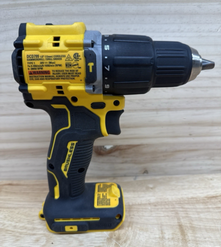 Taladro percutor compacto inalámbrico atómico DeWalt DCD799B 20V MAX 1/2" HERRAMIENTA SOLAMENTE - J67 - Imagen 9 de 13