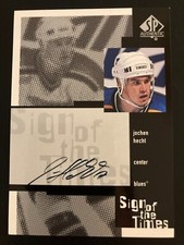 1999-00 SP Authentic Sign of the Times Autograph Rookie RC JH Jochen Hecht