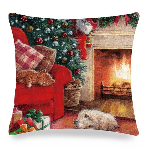 Silent Night Holy Night Xmas Throw Pillow Covers Winter Christmas Cushion Case - Picture 37 of 48
