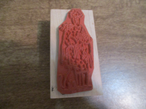 ALL NIGHT MEDIA RUBBER STAMP GLADY'S WITH CAT - Picture 2 of 2