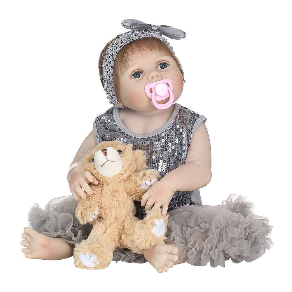 56CM SOFT VINYL SILICONE LIFELIKE REBORN BABY GIRL DOLL KIDS PRETEND TOY FADDISH 56CM SOFT VINYL SILICONE LIFELIKE REBORN BABY GIRL DOLL KIDS PRETEND TOY FADDISH