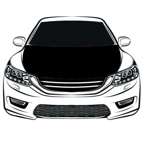 Black Car Cover 3.3X5FT/6X7FT 100 Percent Polyester,Engine Flag, Elastic Fabr...