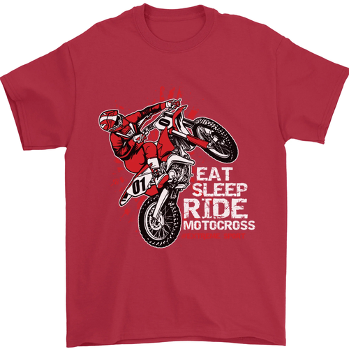 Camiseta Eat Sleep Ride Motocross Dirt Bike MotoX para hombre 100% algodón - Imagen 4 de 102
