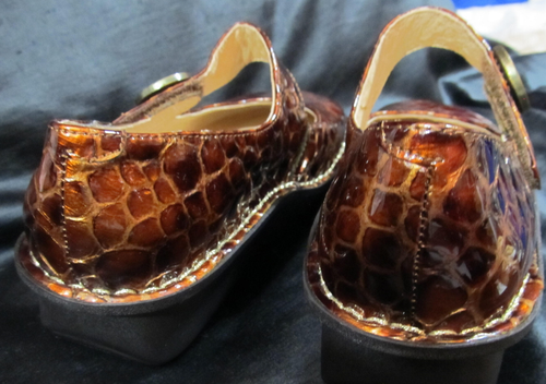Alegria Leather Paloma Mary Jane Choco Croco PAL-802- Women's- Size 38 US 7.5 - Picture 4 of 10