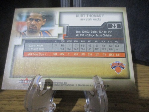 KURT THOMAS AUTHENTIC SIGNED/AUTOGRAPHED FLEER CARD NY KNICKS NBA - Picture 3 of 3