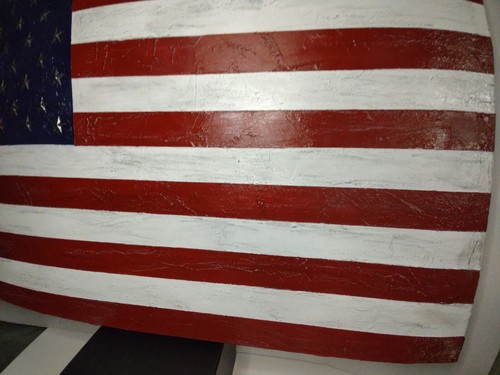 USA American Flag Large Signed Original Painting 24 X 36 Inches COA Oil Acrylic - Picture 23 of 24