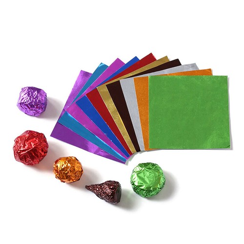 100PCS 10/15/20CM Tin Foil Aluminium Wrapping Square Chocolate Candy Wrappers AU - Picture 5 of 28