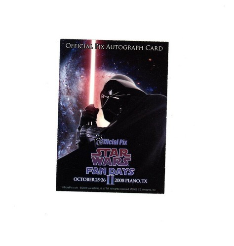 RARE 2008 Pix DARTH VADER AUTO ON CARD! Dave Prowse Signed STAR WARS SEE! - Picture 2 of 2