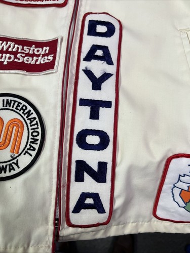Vintage Nascar Winston Cup Daytona Souvenir Jacket w/ Embroidered Patches Medium - Picture 17 of 24