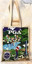 PGA Professional Golfers Association of America Burlap Tote Bag