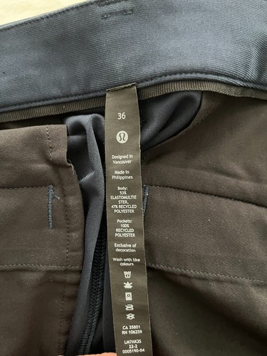 Lululemon Commission Herrenshorts 36 blau schmale Passform Warpstreme 9" Schrittlänge Golf - Bild 5 von 6