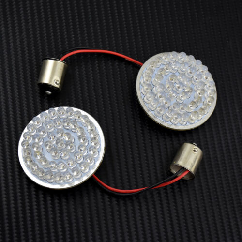 2'' Amber 1156 Bullet Turn Signal LED Light w/ Smoke Lens Cover Fit For Harley - Foto 4 di 8