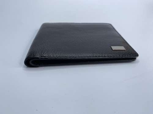 Nueva Cartera Gianfranco Ferre Plegable de Cuero Negra, 8 Tarjetas de Crédito, 2 Bolsillos para Efectivo - Imagen 3 de 17