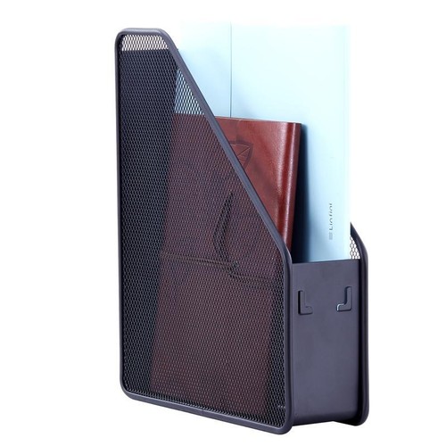 File Organizers Metal Mesh Magazine File Holder Rack Black One Compartment - Picture 8 of 8
