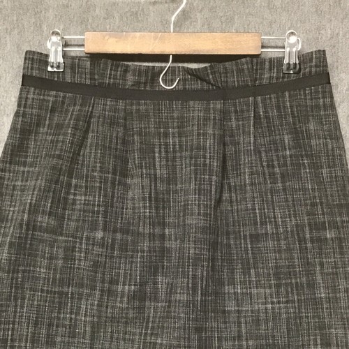 Merona Skirt Womens 8 Gray Career Knee Length A Line Stretch Pleated Lined - Picture 2 of 15