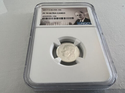 2017-S SILBER ROOSEVELT DIME NGC PF70 ULTRA CAMEO "PORTRAIT LABEL" TOP POP - Bild 2 von 4