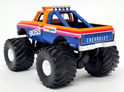 ミニカー GreenLight Chevrolet K-10 AM/PM BOSS Greenlight 1972 Chevy K-10 Monster Truck 