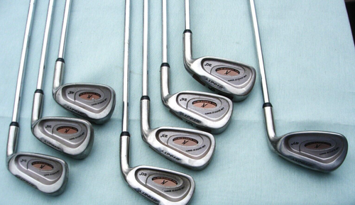 Set RH Golf Clubs Affinity Pro-Series Bi-Metal True Temper Steel Shaft - 8 Clubs - Picture 8 of 17